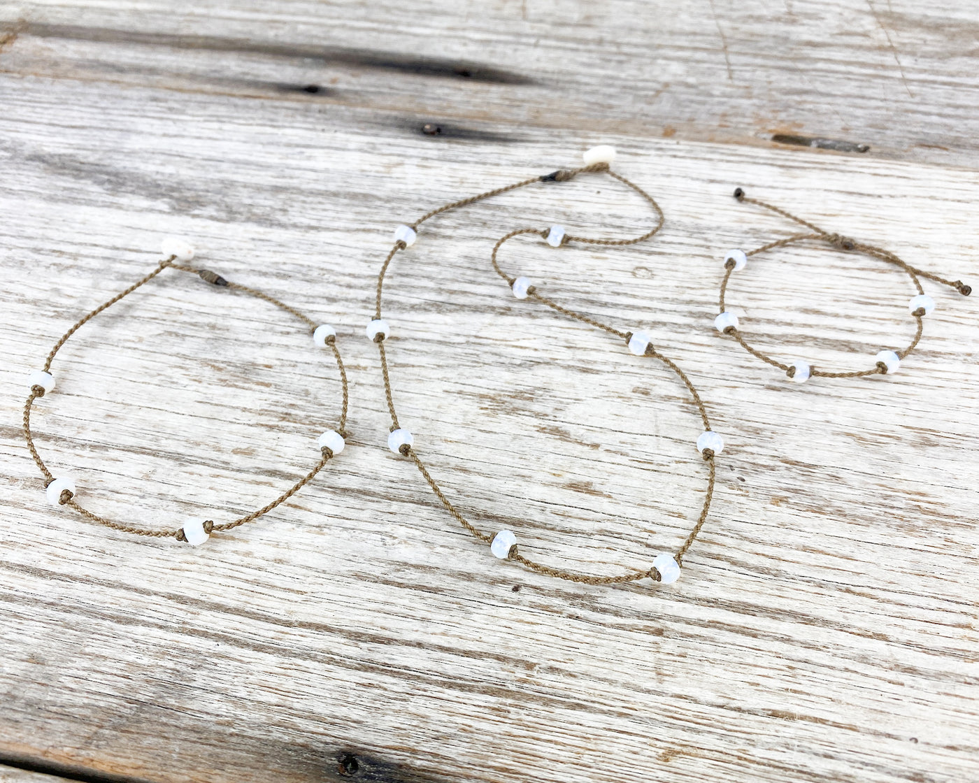 Bracelet-0142-Opalite Faceted Rondelle Petite