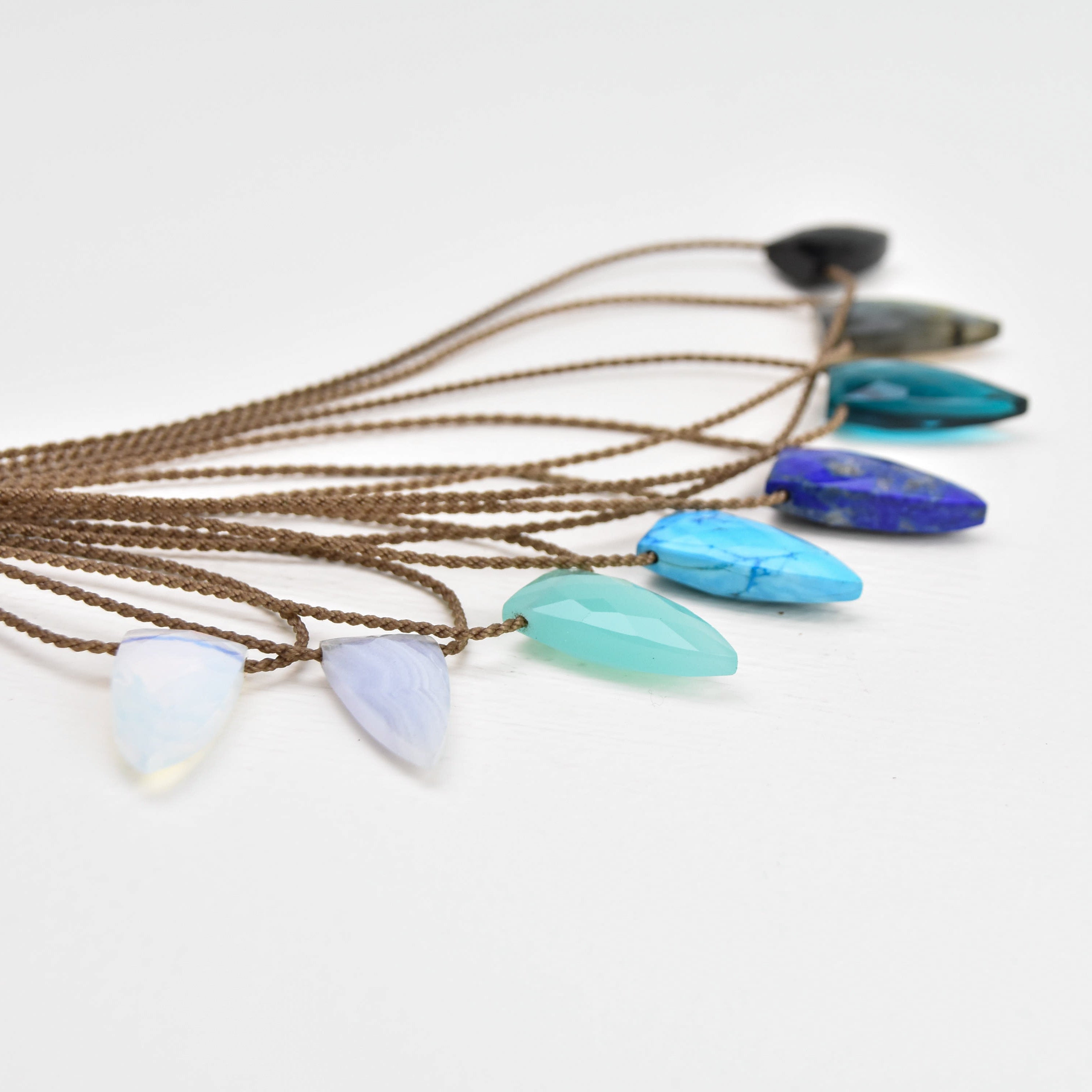 Pyramid Crystal & Gemstone Necklace