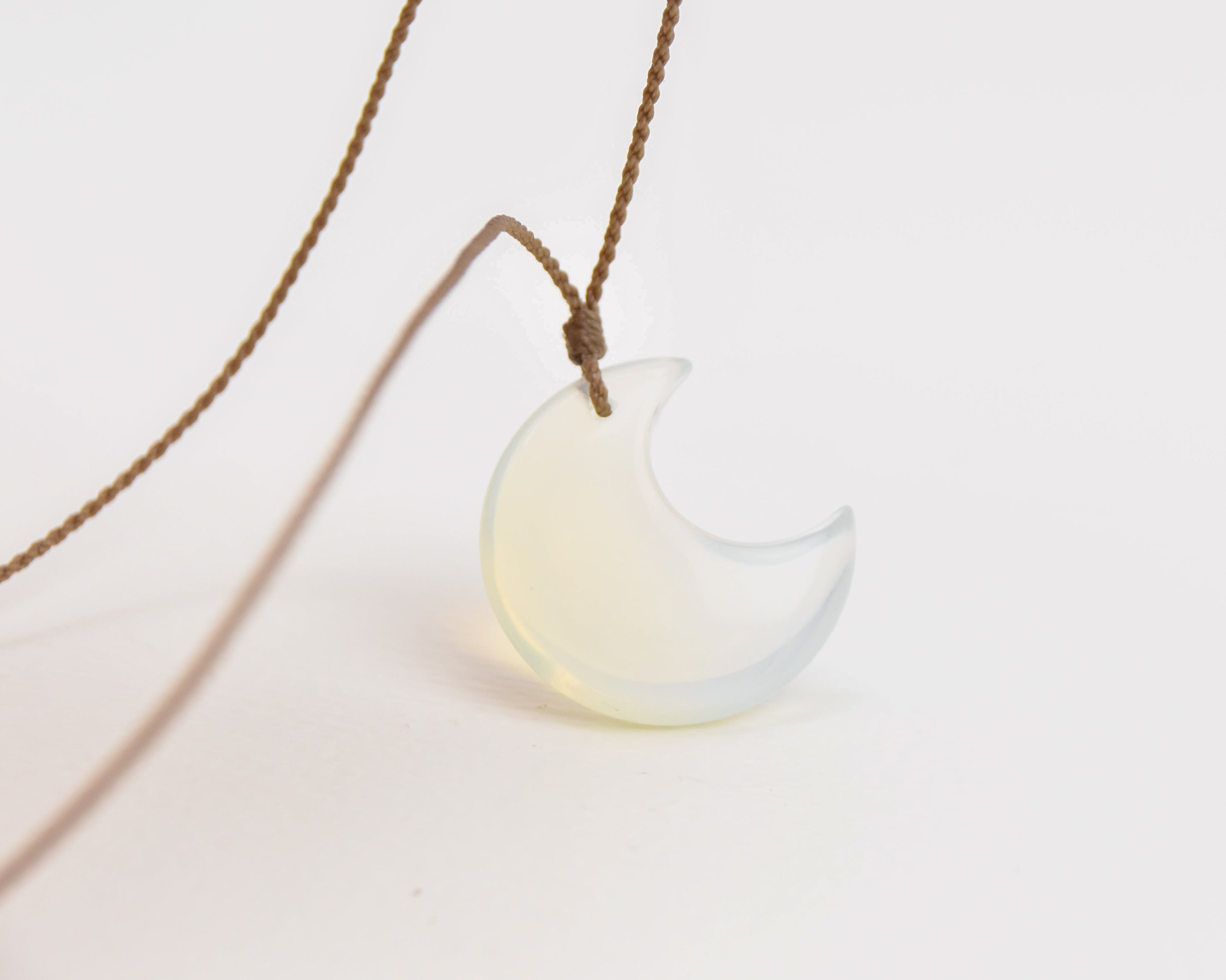 Stone Crescent Necklaces