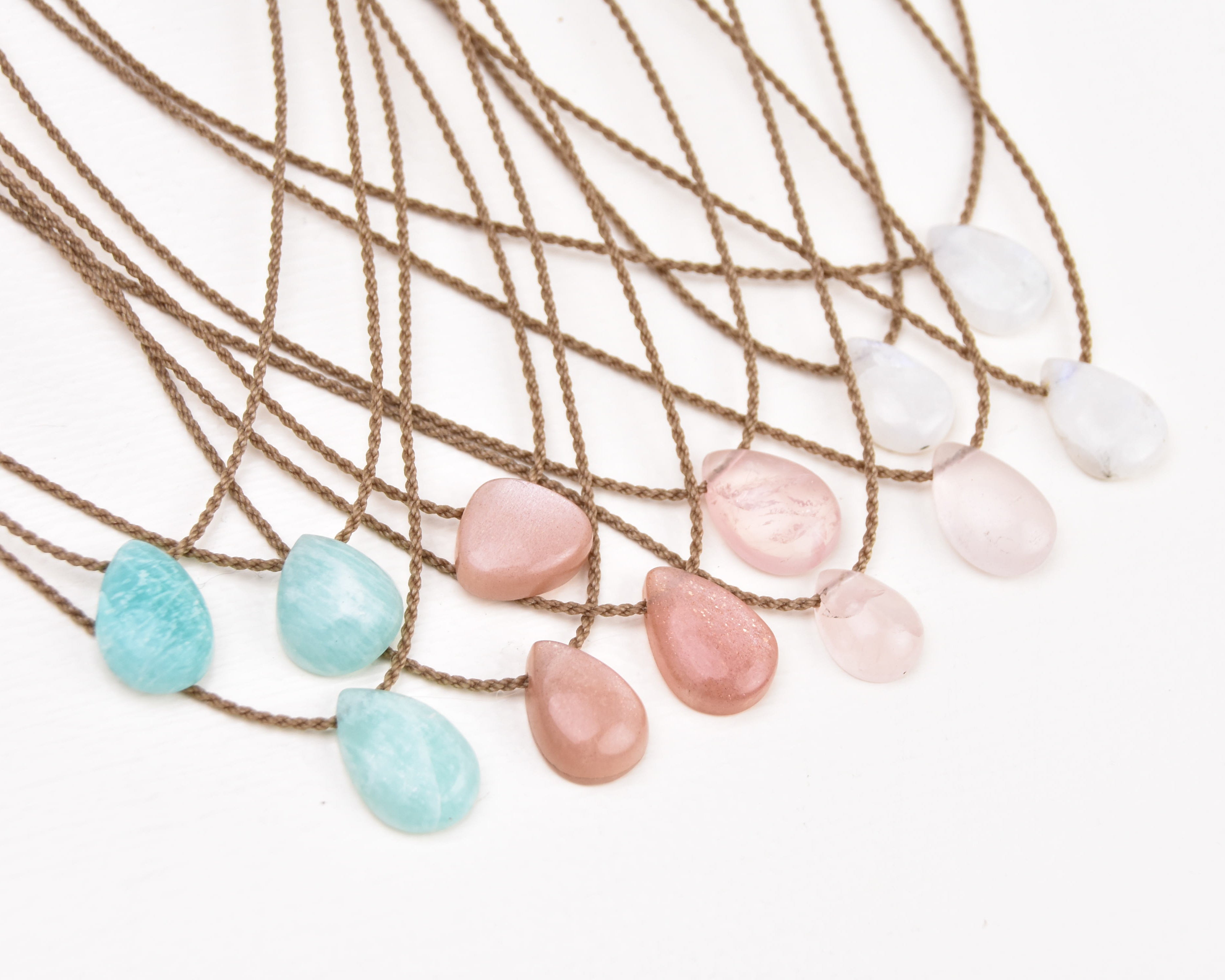 Dainty Crystal + Gemstone - Pendants