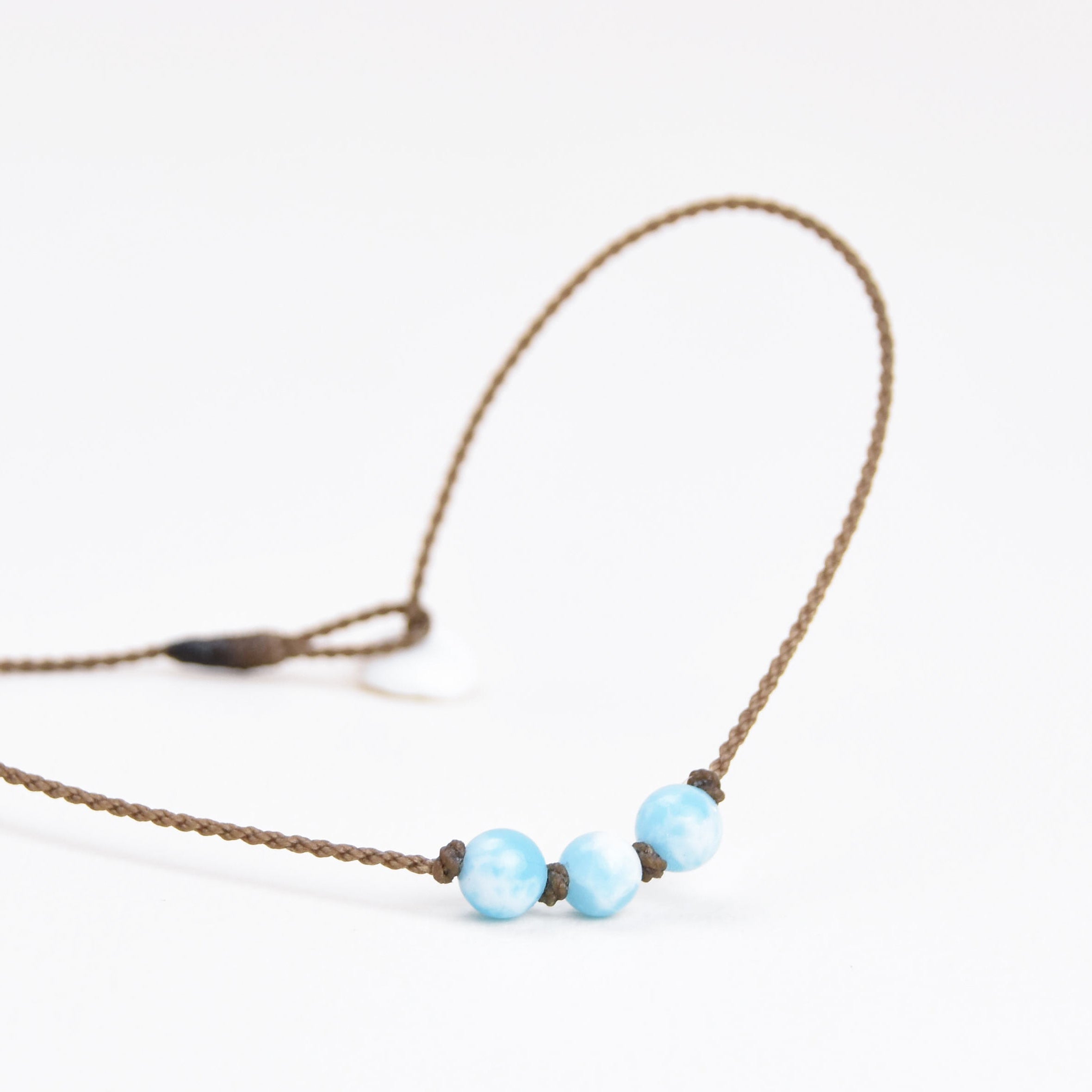 Tiny Triple Stone Anklet