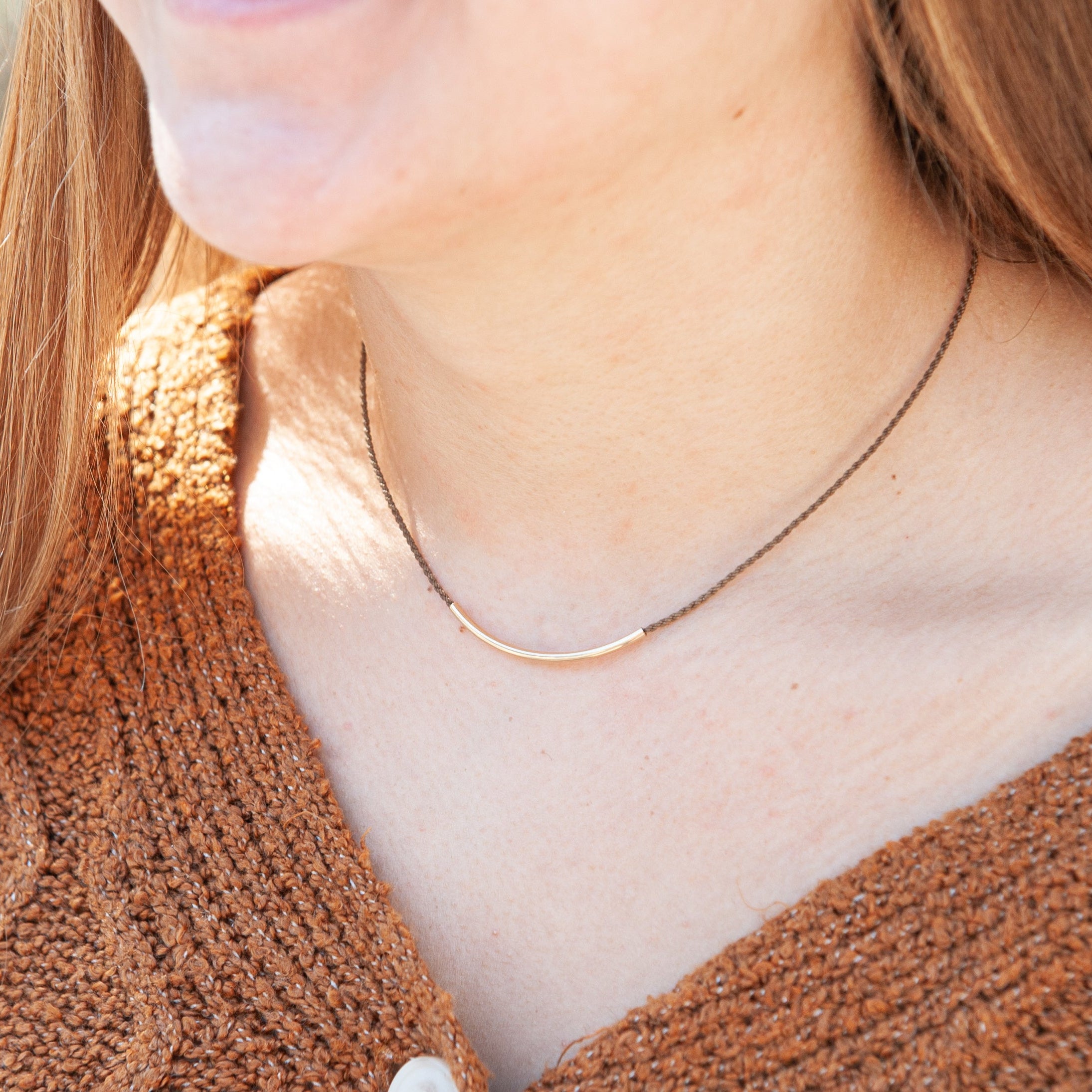 14k Gold-Filled Bar Necklace
