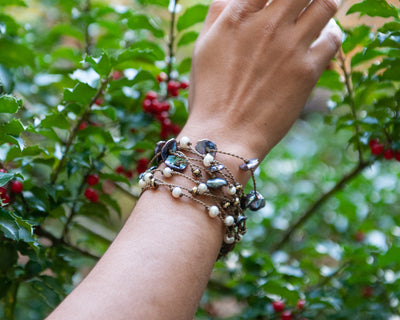 Wrap-1902-Pyrite Rondelle Faceted Petite