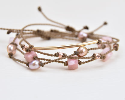 Blushing - Bracelet Stack