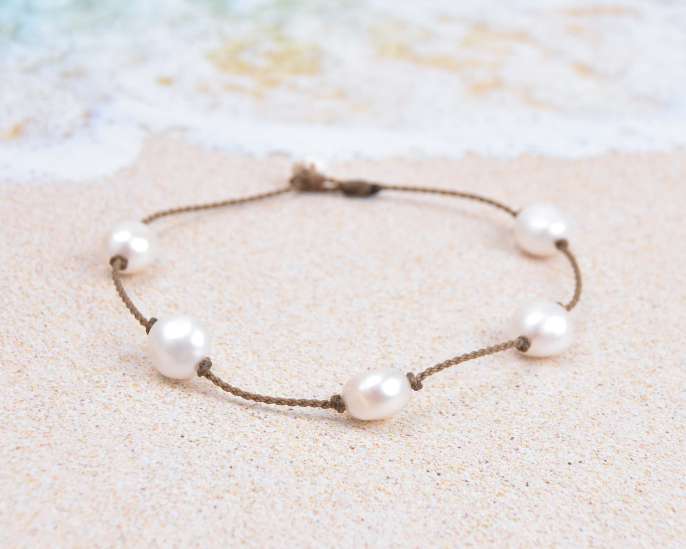 White Pearl Princess Anklets