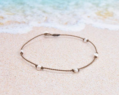 White Pearl Princess Anklets
