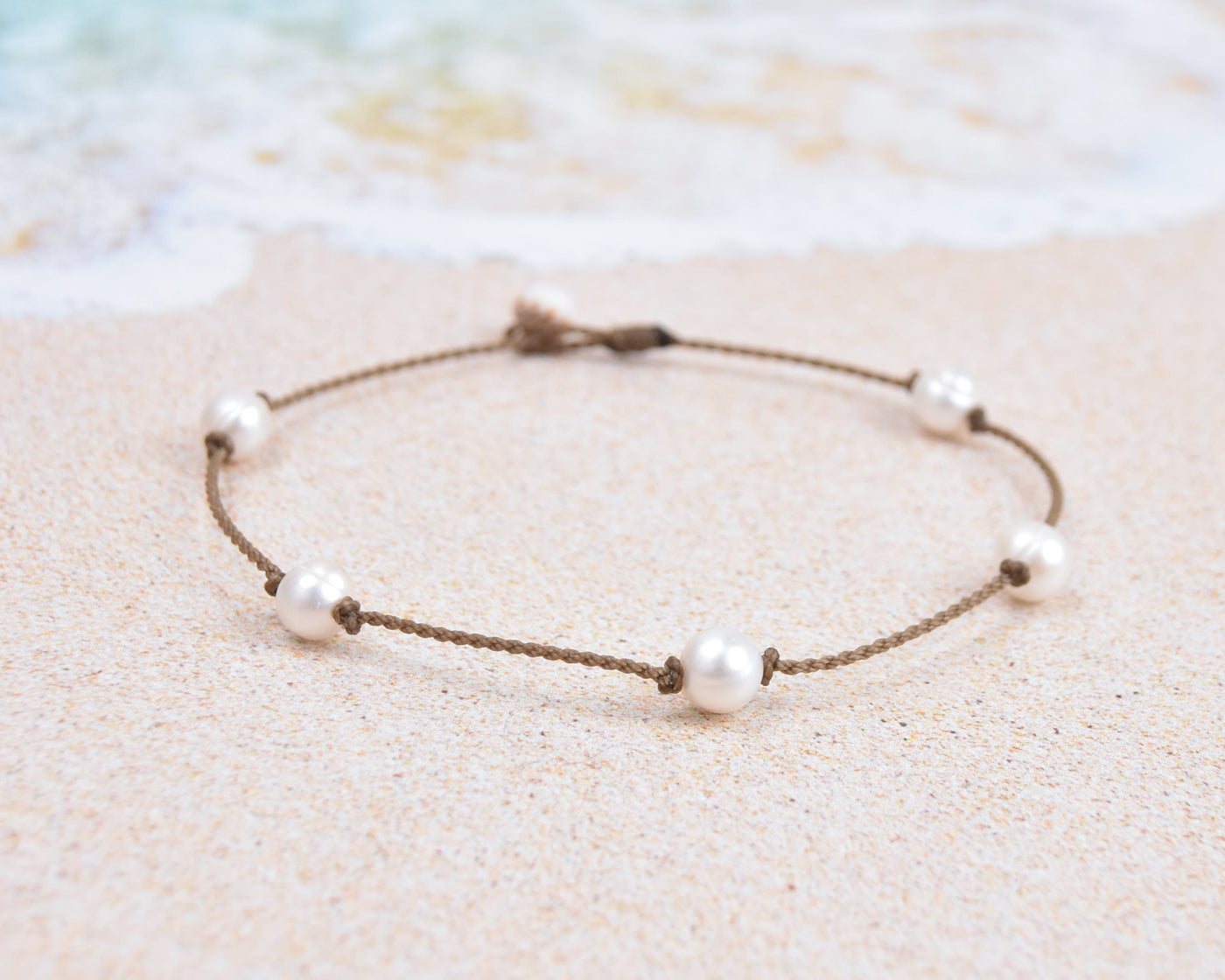 White Pearl Princess Anklets