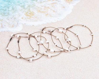 White Pearl Princess Anklets