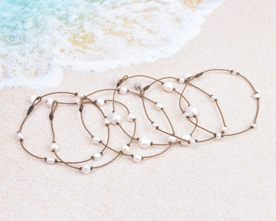 White Pearl Princess Anklets