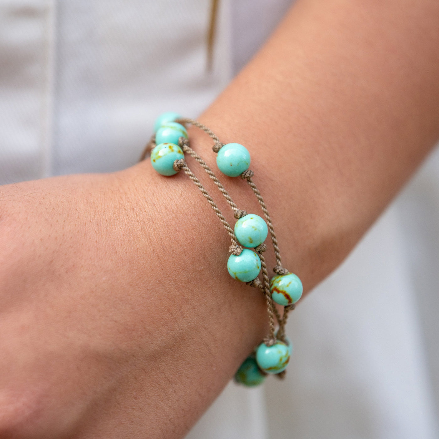 Wrap-1058-Turquoise Jasper Round Medium
