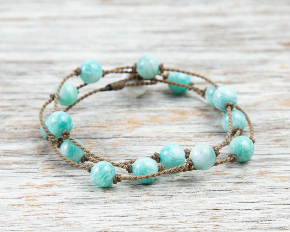 Wrap-1078-Amazonite Round Medium